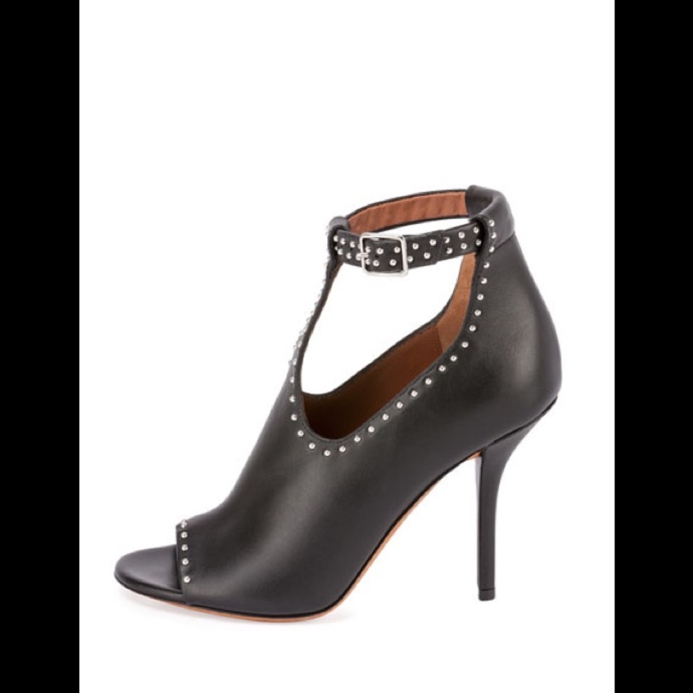 Gorgeous Givenchy Studded Cut Out Peep Toe Bootie